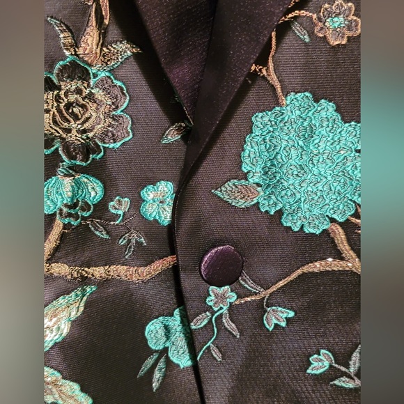 Men’s Damask Blazer Jacket - Picture 3 of 6